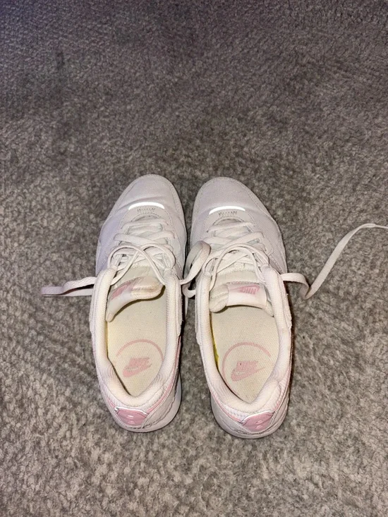 Nike Women's Cream and Pink Sneakers - Picture 8 of 9